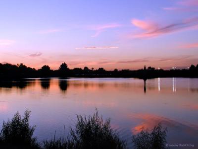 Reflections Of A Sunset - Woodlawn Lake