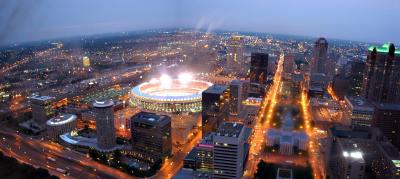 Westward view from St. Louis Arch