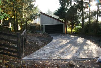 gentle curve on the new driveway
