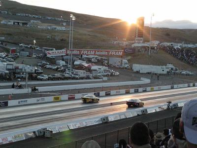 Raceway sunset