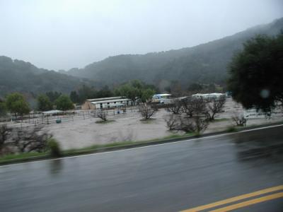 Stalls flooded at Arnaz Grade