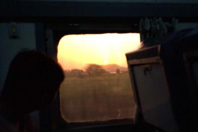sunset train