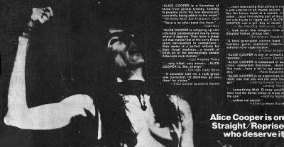 Alice Cooper newspaper ad