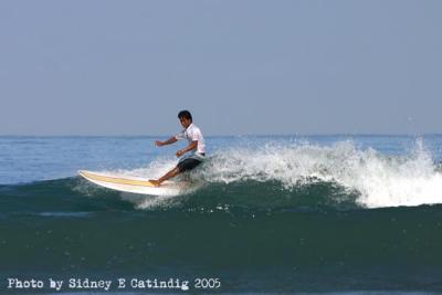 Peps gets the first wave of the of the first heat of the first round...