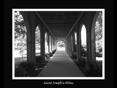 The Cloister Walk in Black and White