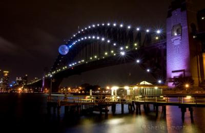 Sydney Harbour Bridge with wharf