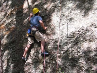 Mike on his first lead