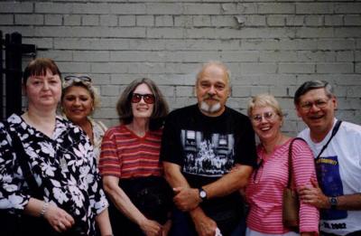 L-R Bonnie (Radzik) Englett, Pat (Dugan) Miller, Mary and Joe Donaghy, Merrele (Early) Wanly, Julio Rodriguez