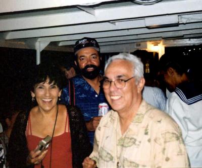Mickey and Mario Romero in front,  Peter (Movie Man) in back