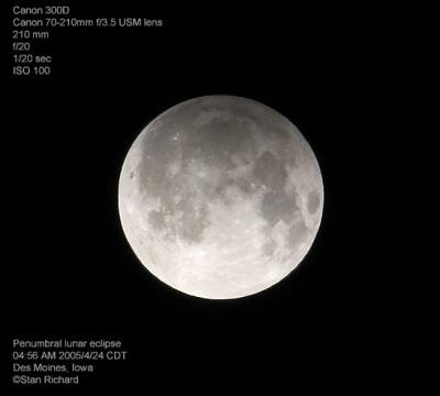 Penumbral Lunar Eclipse - 2005/4/24