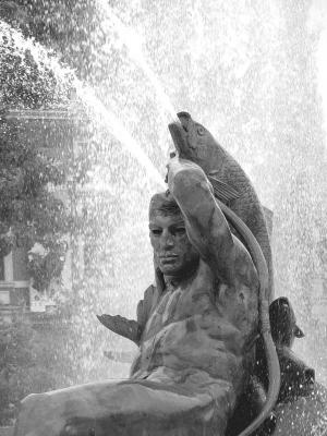 Swann Fountain Detail (Delaware) by A. M. Petito