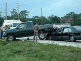 New Benz, crashed during test drive