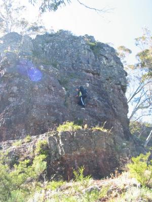 First crag on Helicopter Spur