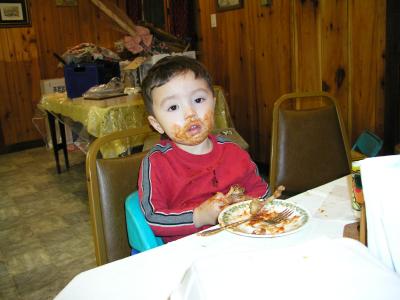 Sleeping while eating stage 1