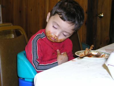 Sleeping while eating stage 4