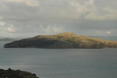 island in half shadow