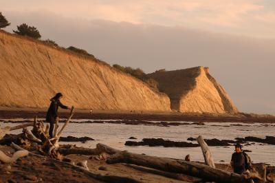 at the beach, Christmas Day