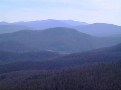 The Shenandoah Mountains (with some haze).