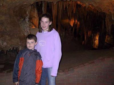 Posing underground.