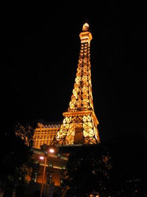 Eiffel Tower, Paris Resort, at night