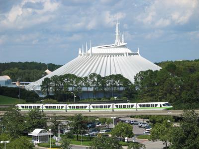 Space Mountain and Monorail from the Contemporary