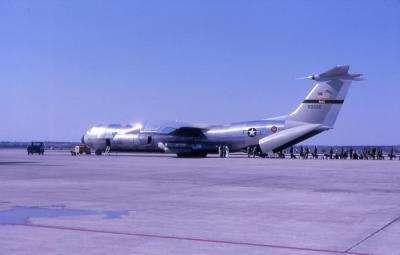 C-141 loading for Viet Nam at Kelly AFB Texas February 1966