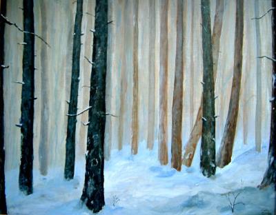 Snowy woods A/B 16x20, 1999 (NFS - K)
