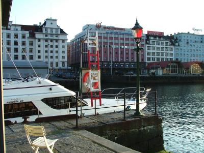 Port light in Bergen Harbour