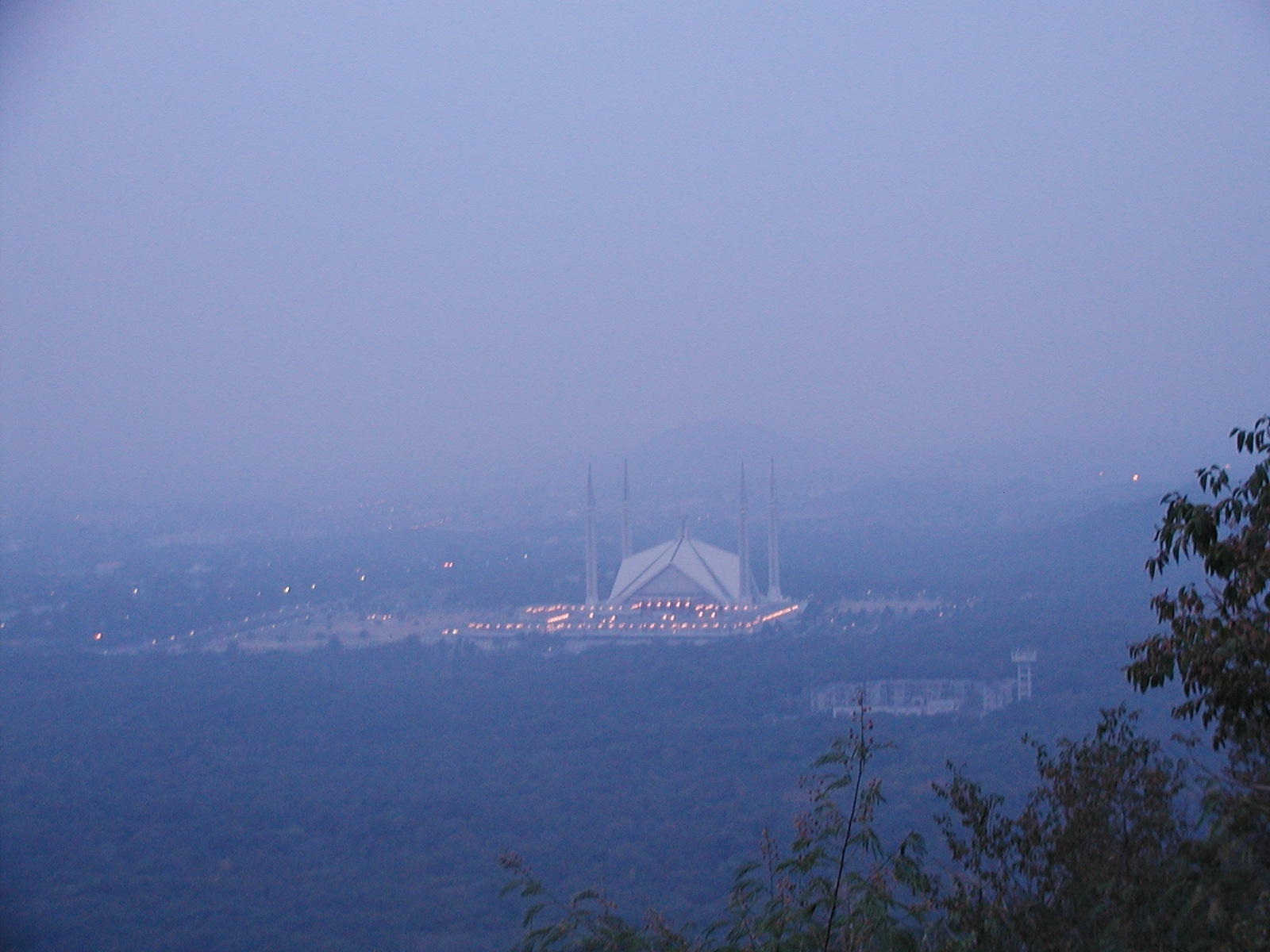 Faisal Mosque from Daman-e-Koh (a hillstation at 40 minutes drive from Islamabad)