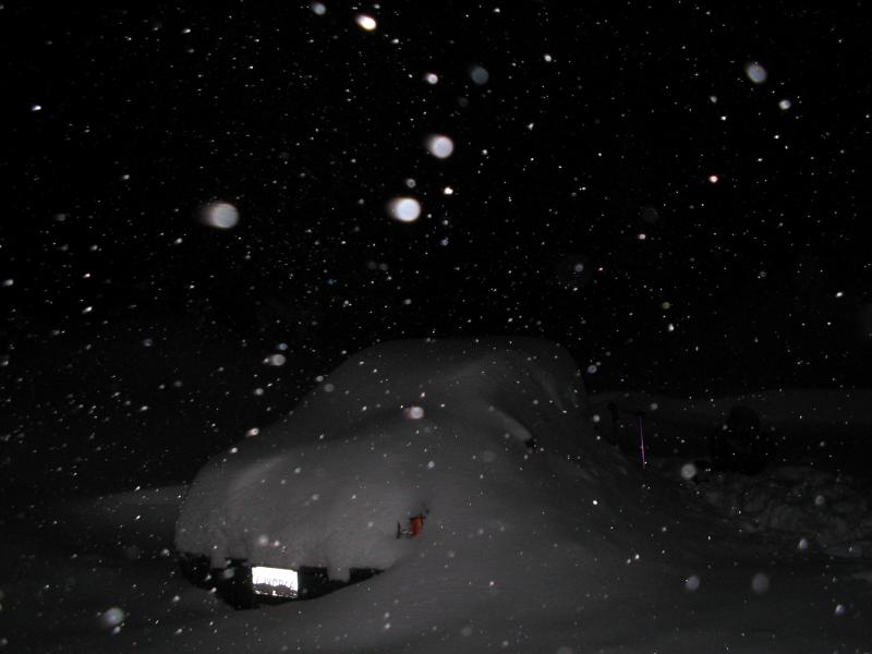 Jeep buried in the snow