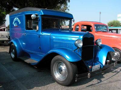 1930 Ford Sedan Delivery  - Fuddruckers Lakewood, CA Saturday night meet