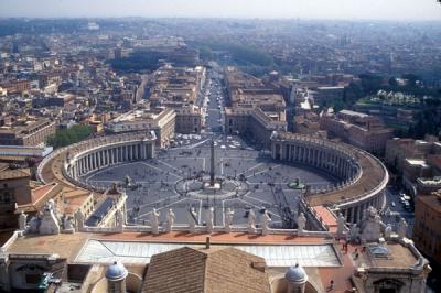 View od St. Peter's Square from the top of the dome