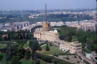 View of the Vatican City from the top of the dome