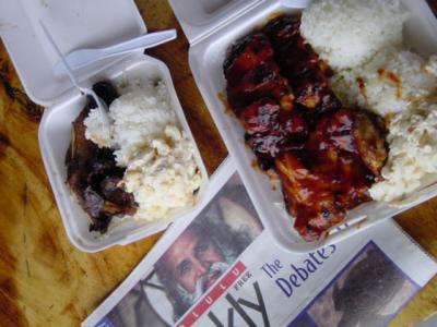 Hebachi Chicken and Kalbi short ribs