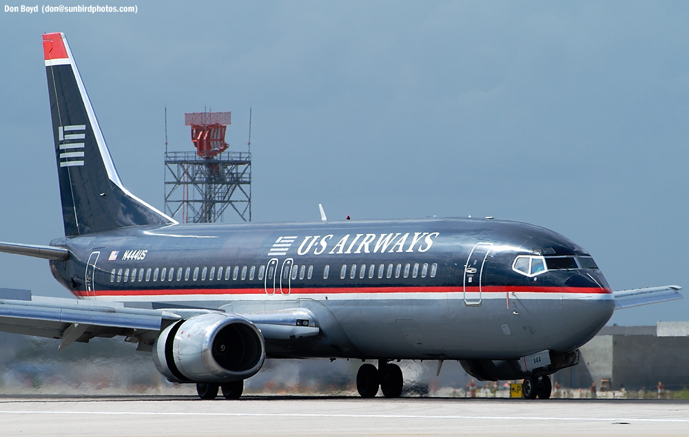 US Airways B737-4B7 N444US aviation stock photo