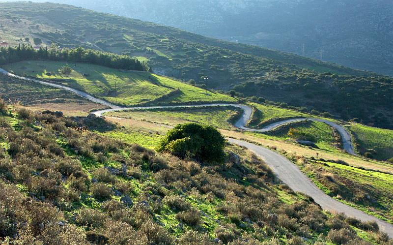 Winding road near Argos