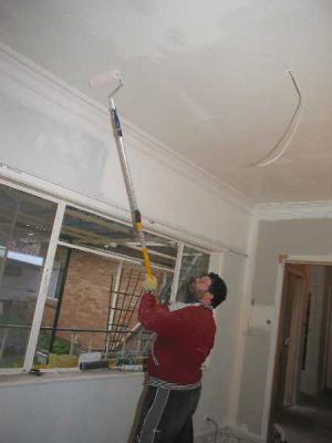 covering old ceiling that had been water stained