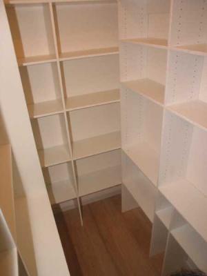 shelving installed into pantry