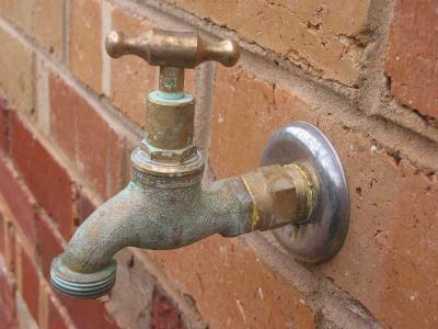 added bonus of brick cleaning exercise - petina tapware