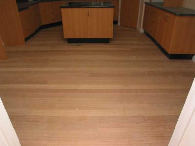 kitchen floor ready for sanding