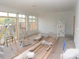 white walled family room