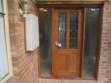 front door stained