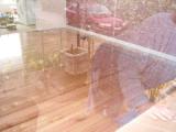 after the 2nd coat - through the front window