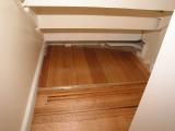 all the way in under the stairs