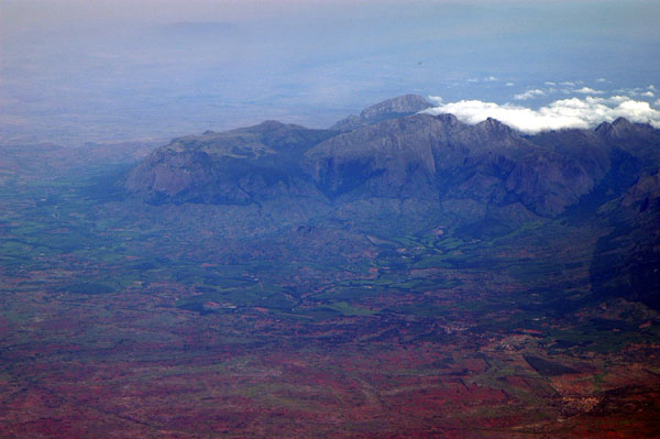 Mountains in western Mozambique near the southern Malawi border