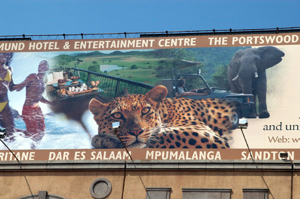 Giant billboard advertising at Nelson Mandela Square