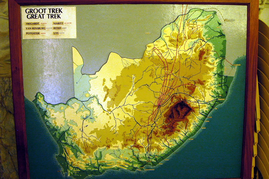 Route of the 1834 Great Trek to establish independent Boer Republics