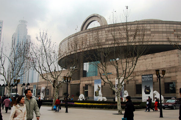 The Shanghai Museum is shaped like an ancient bronze vessel