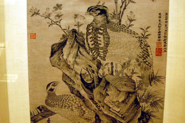 Bamboo, Rocks and Birds by Wang Yuan (1344)