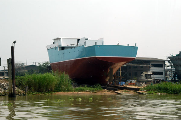 Shipyard on the Chao Phraya north of Bangkok